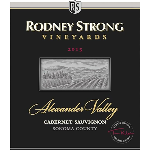 2015 Rodney Strong Alexander Valley Cabernet Sauvignon 750ML (Gold - California State Fair; Silver - San Francisco International Wine Competition)