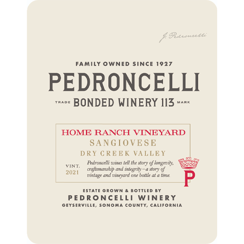 2021 Pedroncelli Winery East Side Vineyard Cabernet Franc 750ML