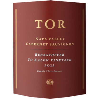 2022 Tor Wines Beckstoffer To Kalon Vineyard Cabernet Sauvignon Oakville 750ML (97 Points - James Suckling; 97 Points - Jeb Dunnuck)