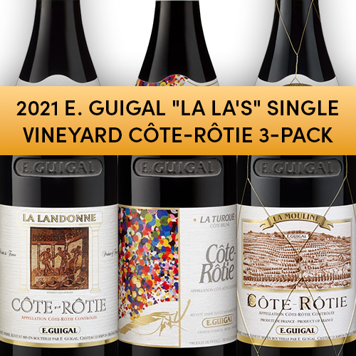 2021 E. Guigal "La La's" Single Vineyard Côte-Rôtie 750ML 3-pack