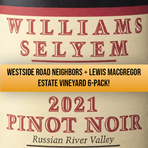 Williams Selyem Pinot Noir 750ML 6-pack Bundle