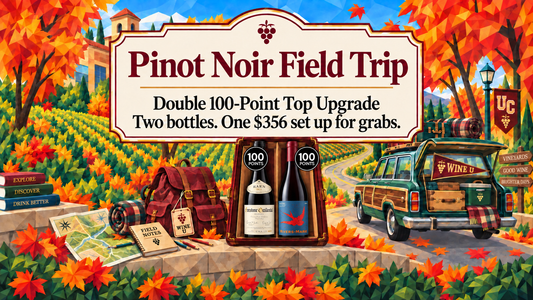 West Coast Pinot Field Trip featuring a 100pt 2-Bottle Top Upgrade w/RAEN and TRB!