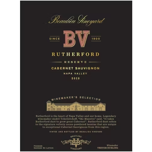 2019 Beaulieu Vineyard Reserve Cabernet Sauvignon Rutherford 750ML
