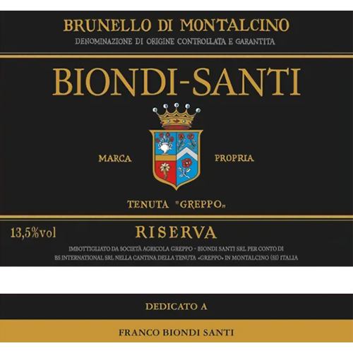 2013 Biondi-Santi Riserva Brunello di Montalcino Sangiovese 750ML