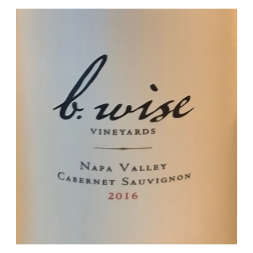 2016 B. Wise Cabernet Sauvignon Napa Valley 750ML