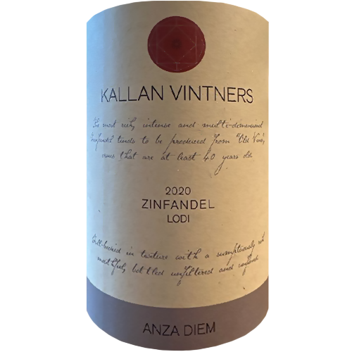 2020 Kallan Vintners Anza Diem Zinfandel 750ML