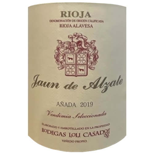 2019 Loli Casado Jaun de Alzate Seleccionada Rioja Tempranillo 750ML