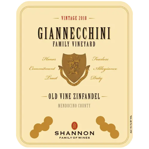 2018 Shannon Ridge Giannecchini Family Vineyard Old Vine Zinfandel 750ML