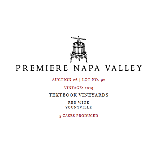 2019 TEXTBOOK Vineyards 5ive Yountville Bordeaux Blend Left Bank 750ML