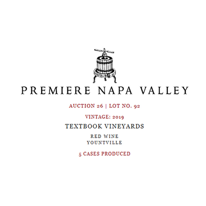 2019 TEXTBOOK Vineyards 5ive Yountville Bordeaux Blend Left Bank 750ML