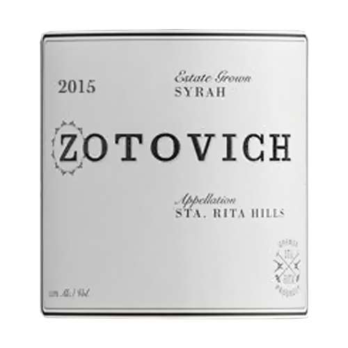 2015 Zotovich Family Vineyards Sta. Rita Hills Syrah 750ML