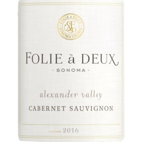 2016 Folie A Deux Alexander Valley Cabernet Sauvignon 750ML