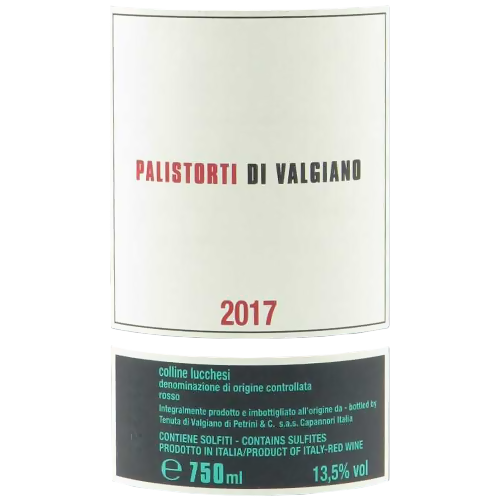 2017 Tenuta di Valgiano 'Palistorti' Colline Lucchesi Rosso, Toscana 750ML
