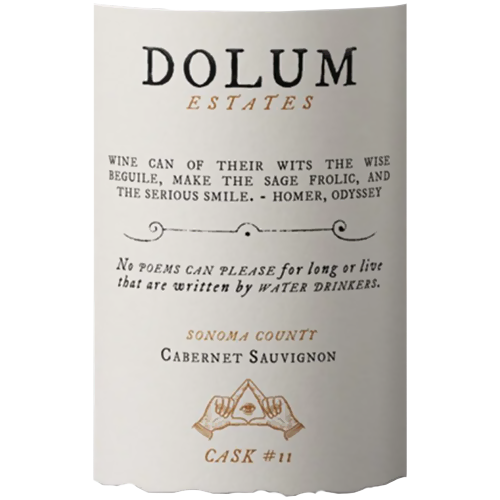 2019 Dolum Estates Cabernet Sauvignon Cast #11 Sonoma County 750ML