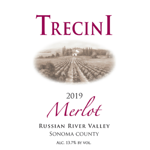 2019 Trecini Merlot Russian River Valley Sonoma County 750ML