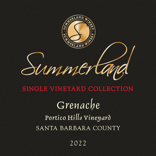 2022 Summerland Grenache, Portico Hills Vineyard, Santa Barbara 750ML