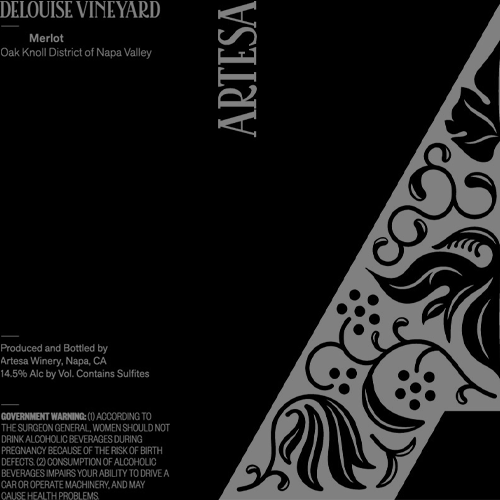 2019 Artesa Merlot, Delouise Vineyard, Oak Knoll 750ML