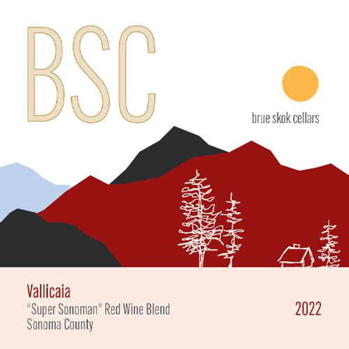 2022 Brue Skok Cellars Vallicaia "Super Sonoman" Red Blend, Sonoma County 750ML