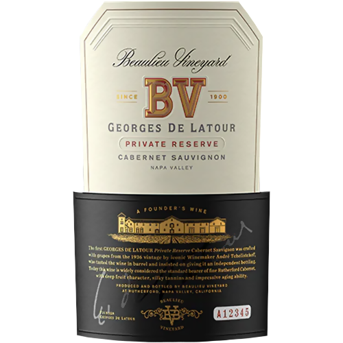 2022 BV Georges de Latour Private Reserve Cabernet Sauvignon, Napa Valley 750ML  (96 Pts. James Suckling)