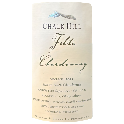 2021 Chalk Hill Felta Chardonnay, Chalk Hill 750ML