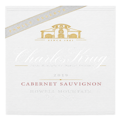 2019 Charles Krug Family Reserve Howell Mountain Cabernet Sauvignon 750ML (94 Points - Wine Advocate) label