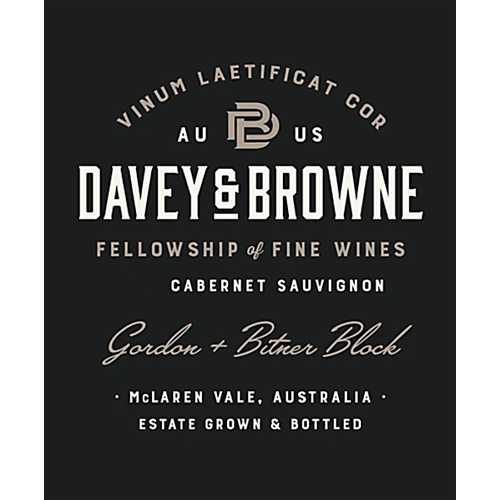 2017 Davey & Browne, Gordon & Bitner Block, Cabernet Sauvignon, McLaren Vale, South Australia 750ML