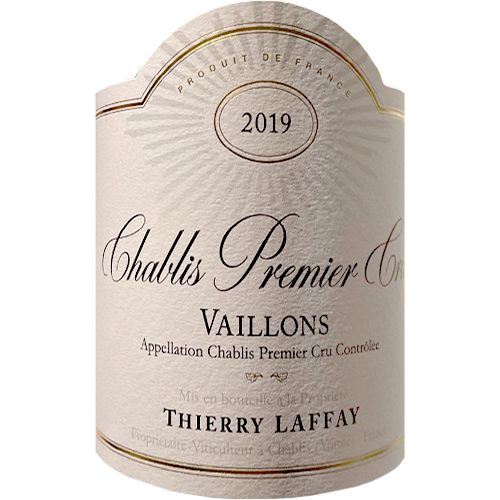 2019 Domaine Thierry Laffay "Vaillons" Chablis Premier Cru, France 750ML