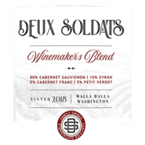 2018 Deux Soldats Estate Red 750ML