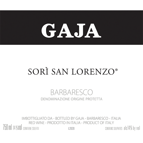 2021 Gaja Sori San Lorenzo Langhe-Barbaresco, Piedmont 750ML (100 Points - Jeb Dunnuck)