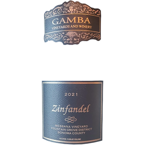 2021 Gamba "Messana Vineyard" Fountaingrove District Zinfandel 750ML