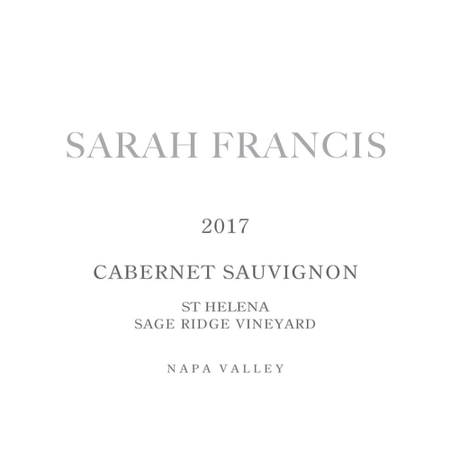 2017 Sarah Francis Cabernet Sauvignon Sage Ridge 750mL