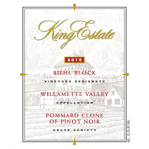 2015 King Estate Biehl Block Pinot Noir, Willamette Valley 750ML