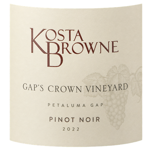 2022 Kosta Browne "Gap's Crown" Sonoma Coast Pinot Noir 750ML (95 Points - James Suckling) label