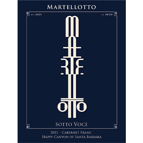 2021 Martellotto Sotto Voce Cabernet Franc Happy Canyon of Santa Barbara 750ML