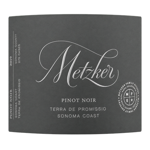 2019 Metzker Family Estates Pinot Noir, Terra de Promissio Vineyard, Sonoma Coast 750ML label