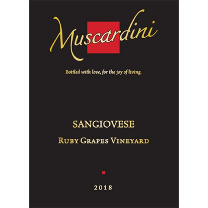 2018 Muscardini Cellars Sangiovese, Central Coast 750ML