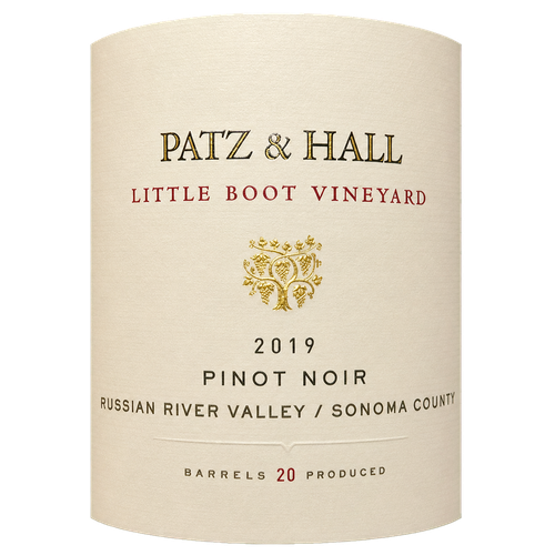 2019 Patz & Hall Little Boot Vineyard Pinot Noir, Russian River Valley 750ML (93 Points - Wine Spectator) label