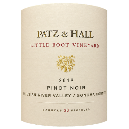 2019 Patz & Hall Little Boot Vineyard Pinot Noir, Russian River Valley 750ML (93 Points - Wine Spectator) label