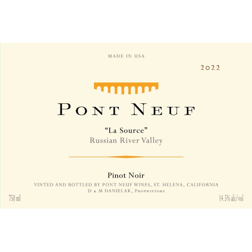 2022 Pont Neuf "La Source" Pinot Noir, Russian River Valley 750ML