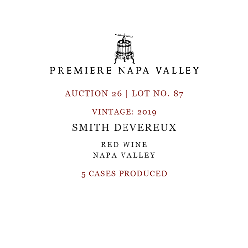 2019 Premiere Napa Valley Smith Deveraux Nancy Adams Meritage, Napa Valley 750ML