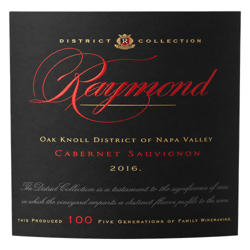 2016 Raymond District Collection Oak Knoll Cabernet Sauvignon 750ML label