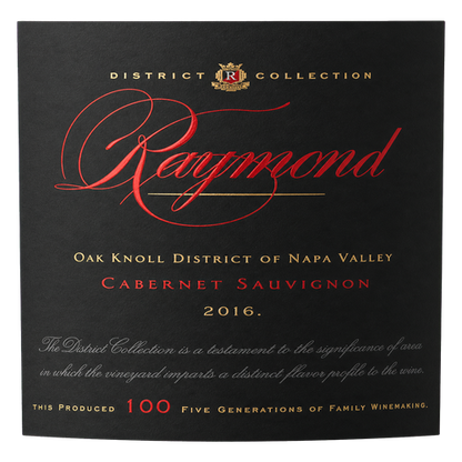 2016 Raymond District Collection Oak Knoll Cabernet Sauvignon 750ML label