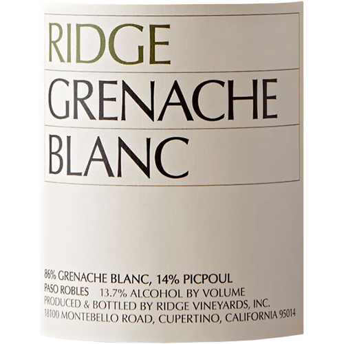 2024 Ridge Grenache Blanc 750ML