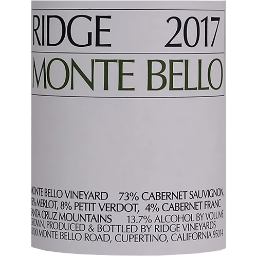 2017 Ridge Monte Bello 1500ML (100 Points - Jeb Dunnuck, 100 Points - Robert Parker)