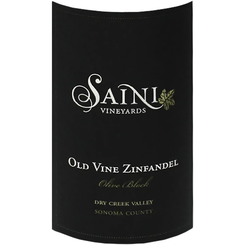 2022 Saini Vineyards “Olive Block” Old Vine Zinfandel, Dry Creek Valley 750ML (92 Pts. Wine Enthusiast)