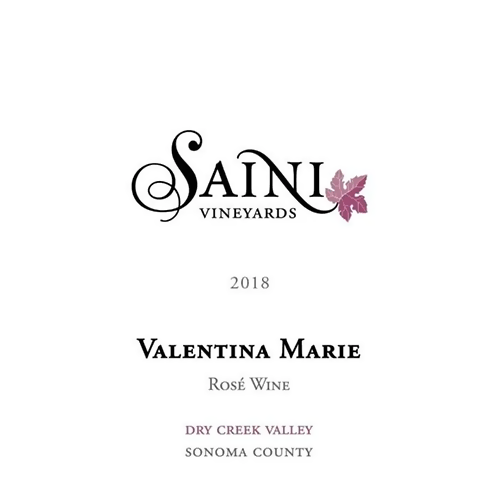 2024 Saini "Valentina Marie" Rosé of Grenache, Dry Creek Valley 750ML