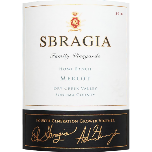2018 Sbragia Home Ranch Merlot, Dry Creek Valley 750ML