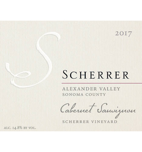 2017 Scherrer Cabernet Sauvignon Alexander Valley Sonoma County