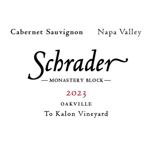 2023 Schrader Monastery Block Cabernet Sauvignon 750ML