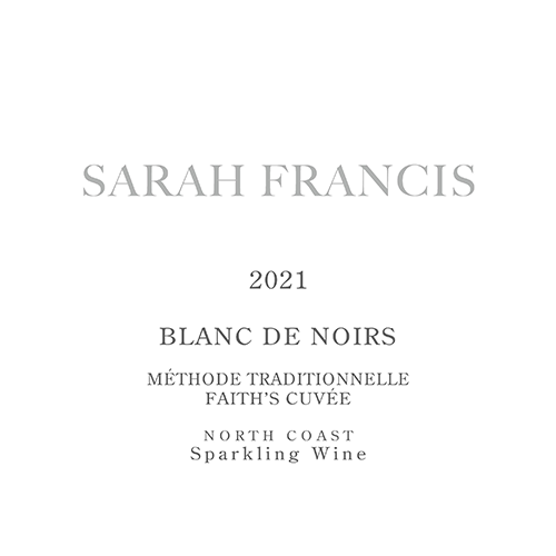 2021 Sarah Francis Wines Faiths Cuvee Blanc de Noirs North Coast Sparkling Wine 750ML